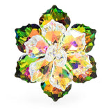 Crystal flower brooches, for party, office of different colors