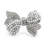 Shiny Rhinestone Bow Tie Brooches for Wedding Party Office Gift