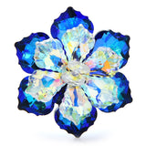 Crystal flower brooches, for party, office of different colors