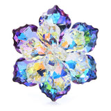 Crystal flower brooches, for party, office of different colors