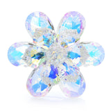 Crystal flower brooches, for party, office of different colors