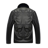anti-cold synthetic faux fur zipper jacket PU