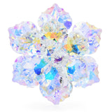 Crystal flower brooches, for party, office of different colors