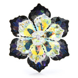 Crystal flower brooches, for party, office of different colors