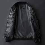 Bomber style leather jacket for men,