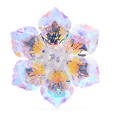Crystal flower brooches, for party, office of different colors