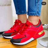 Flat Shoes Comfortable Breathable Mesh Lace-up Sneakers.yv