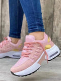 Women's Casual Shoes Lace-up Breathable Mesh Vulcanized Sneakers.yv