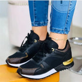 Flat Shoes Comfortable Breathable Mesh Lace-up Sneakers.yv