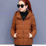 Long Sleeve Hooded Parkas Women's Jackets