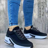 Women's Casual Shoes Lace-up Breathable Mesh Vulcanized Sneakers.yv