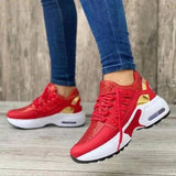 Women's Casual Shoes Lace-up Breathable Mesh Vulcanized Sneakers.yv