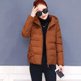 Long Sleeve Hooded Parkas Women's Jackets