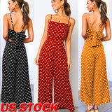cute wide leg jumpsuit with polka dots Dette