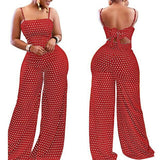 cute wide leg jumpsuit with polka dots Dette