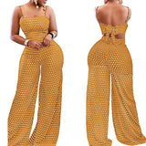 cute wide leg jumpsuit with polka dots Dette