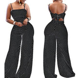 cute wide leg jumpsuit with polka dots Dette