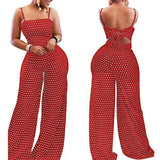 cute wide leg jumpsuit with polka dots Dette
