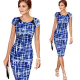 slim fit short sleeve elegant dress