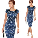 slim fit short sleeve elegant dress