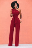 Elegant slim fit jumpsuits for women plus size sleeveless.