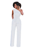Elegant slim fit jumpsuits for women plus size sleeveless.