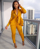 pencil pants set two piece suit