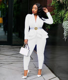pencil pants set two piece suit