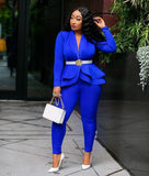 pencil pants set two piece suit