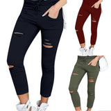 ripped drawstring pants,solid color pants leggings.