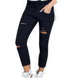 ripped drawstring pants,solid color pants leggings.