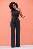 Elegant slim fit jumpsuits for women plus size sleeveless.