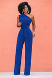 Elegant slim fit jumpsuits for women plus size sleeveless.
