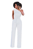 Elegant slim fit jumpsuits for women plus size sleeveless.