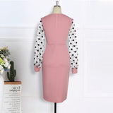 elegant long sleeve o neck dress
