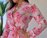 Women's Long Sleeve Bow Blouse