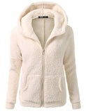 Warm fleece jackets with hoods