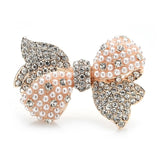 Shiny Rhinestone Bow Tie Brooches for Wedding Party Office Gift