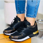 Flat Shoes Comfortable Breathable Mesh Lace-up Sneakers.yv